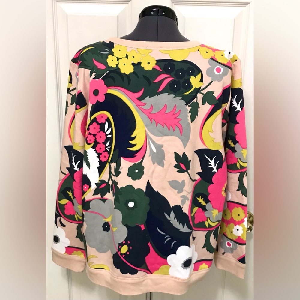 NWT Talbots Vibrant Paisley Crewneck - Picture 6 of 16